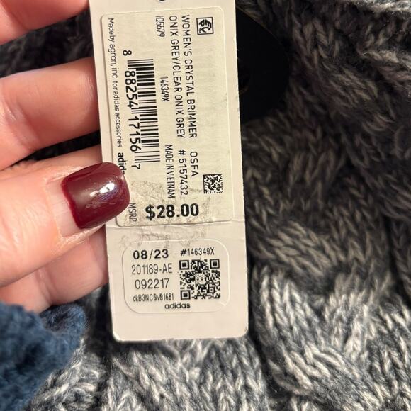 Adidas NWT Women's Crystal 2 Brimmer Hat in Medium Gray - Picture 6 of 6